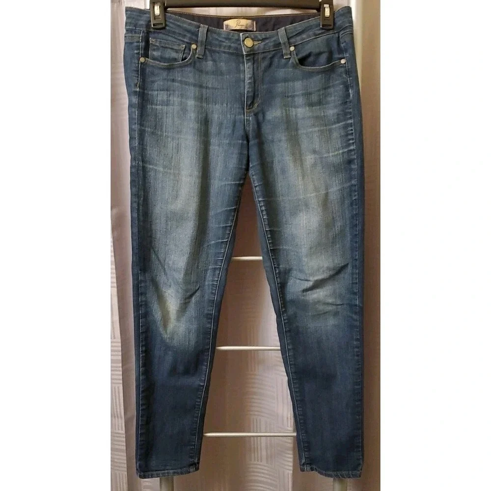 Paige Jeans Womens 31 Blue‎ Peg Skinny Denim Medium Wash